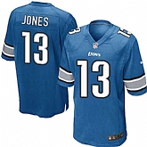 Nike Men & Women & Youth Lions #13 Jones Blue Team Color Game Jersey,baseball caps,new era cap wholesale,wholesale hats